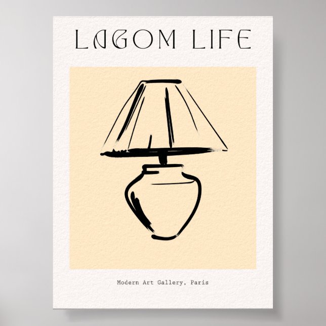 Poster Lampe minimaliste scandinave (Devant)