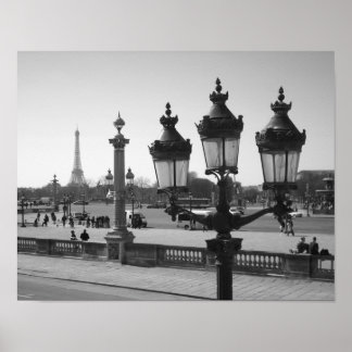 Poster Lampe Post & Eiffel