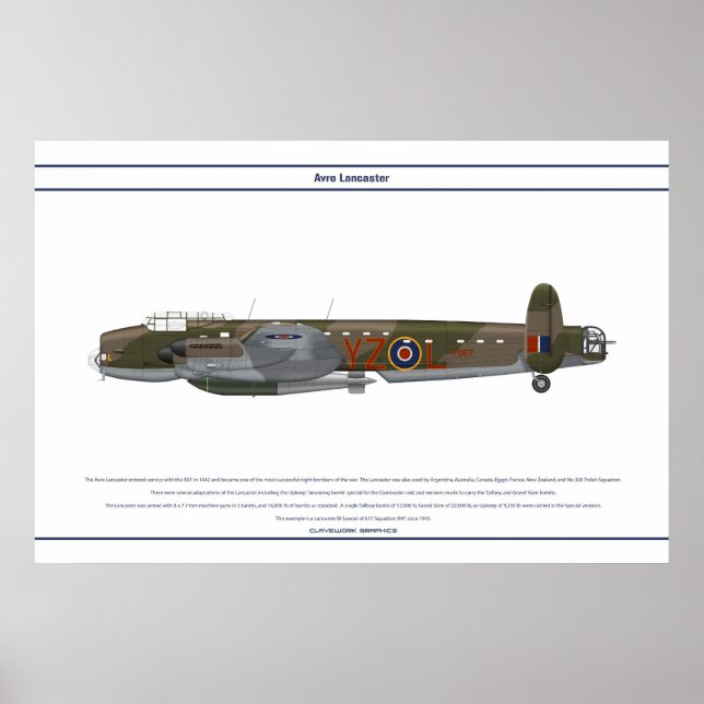 Poster Lancaster BI Special 617e Escadron (Devant)