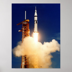 Poster Lancement d'Apollo (Projet de test Apollo-Soyuz)