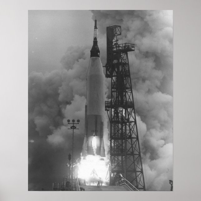 Poster Lancement d'Aurora 7 (Mercury Atlas 7) (Devant)