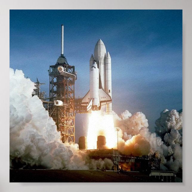 Poster Lancement de fusée (Devant)