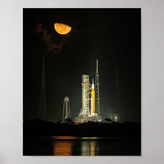 Poster Lancement de la fusée du système spatial de la NAS (Devant)