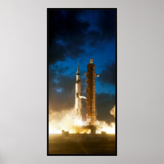 Poster Lancement de la fusée Saturn IV