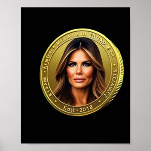 Poster Lancement de la monnaie Trump et Melania Meme Coin