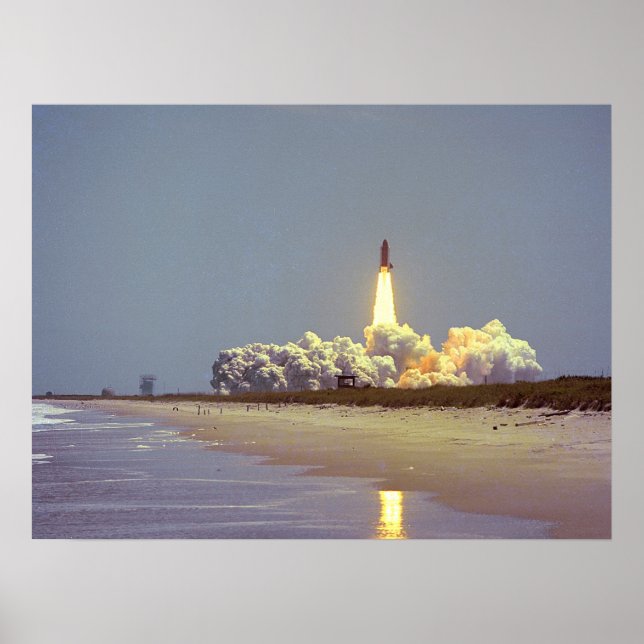 Poster Lancement de la navette spatiale Challenger (STS-6 (Devant)