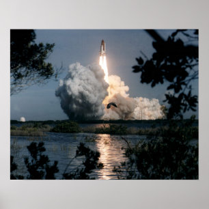 Poster Lancement de la navette spatiale Columbia (STS-73)