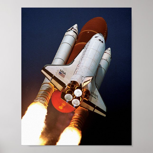 Poster Lancement de la navette spatiale de la NASA STS-45 (Devant)