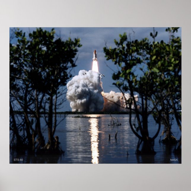 Poster Lancement de la navette spatiale STS-80 (Devant)