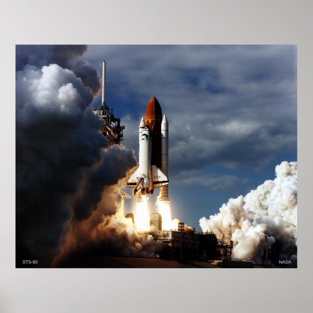 Poster Lancement de la navette spatiale STS-80 (Devant)