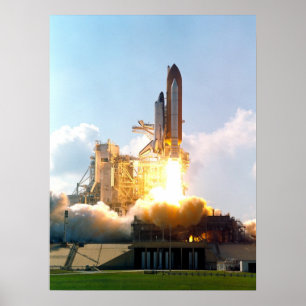 Poster Lancement de navette spatiale l'Atlantide