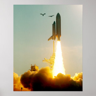 Poster Lancement de Space Shuttle Discovery (STS-91)