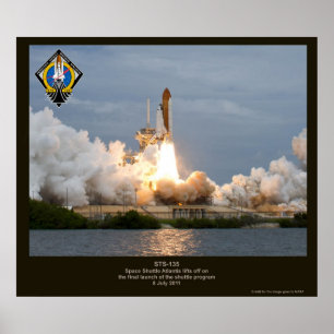Poster Lancement final STS-135 l'Atlantide de navette