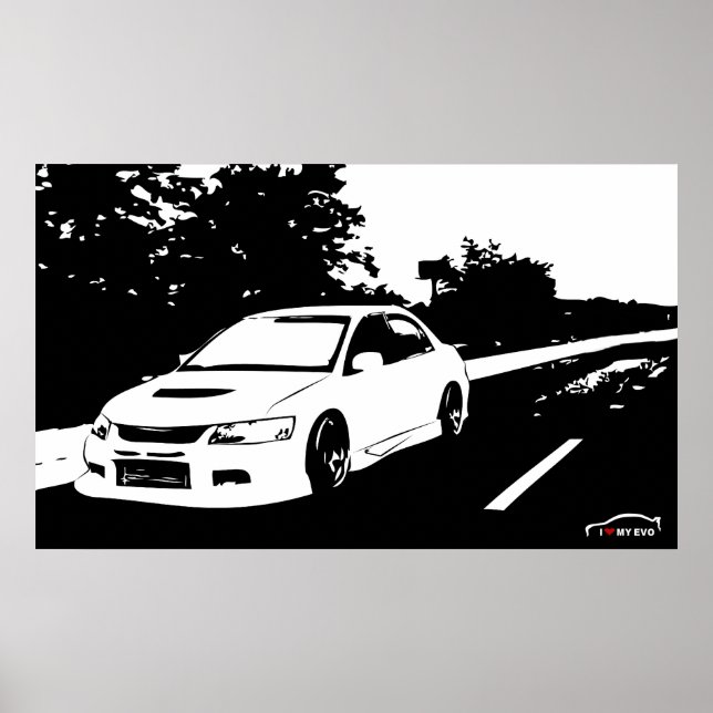 Poster Lancer EVO 9 (Devant)