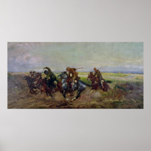 Poster Lancers polonais attaquant les Russes, 1920