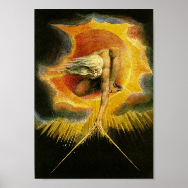 Poster L'Ancien Des Jours Peinture William Blake (Devant)