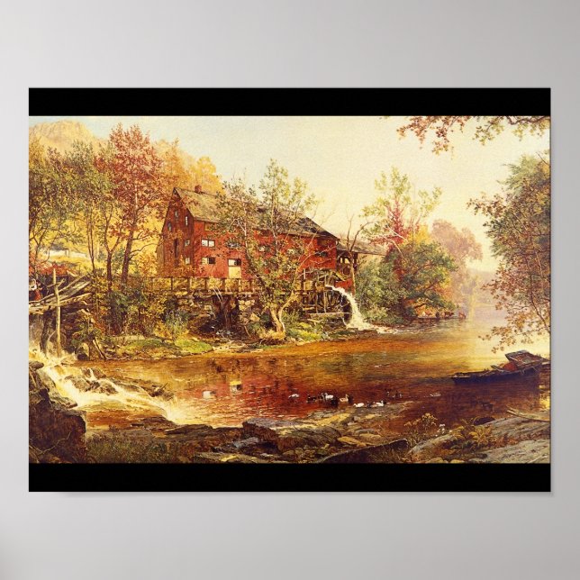 Poster L'Ancienne Mouline Rouge, Jasper F. Cropsey_Paysag (Devant)