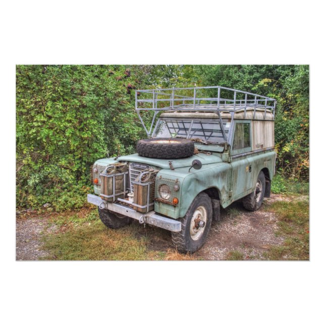 Poster Land Rover série III 109 (Devant)