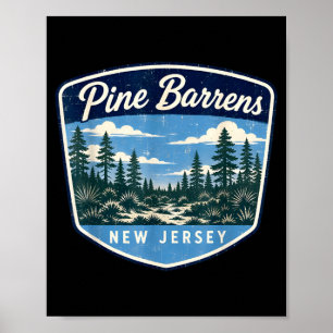Poster Landes de pins new jersey forêt nature extérieur