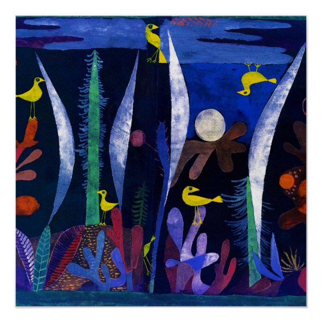 Poster Landscape with Yellow Birds, Paul Klee (Devant)