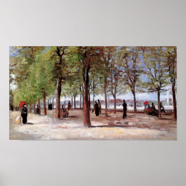 Poster Lane au Jardin du Luxembourg, Vincent van Gogh (Devant)