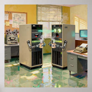 Poster « Langage Machine » - Technologie humoristique