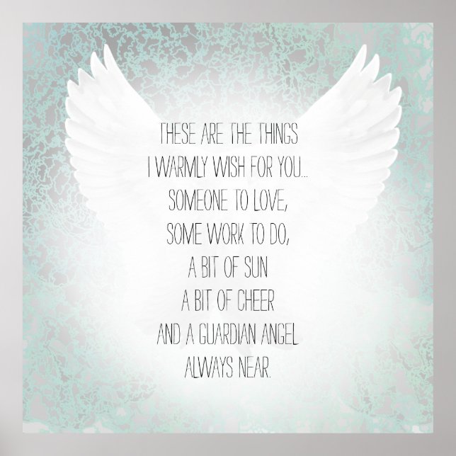 Poster L'ange de la bénédiction irlandaise Quelqu'un pour (Devant)