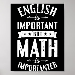 Poster L'anglais est important mais les maths sont plus i
