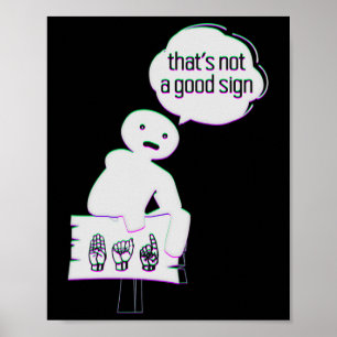 Poster Langue Asl American Hand Talking Awareness Trans