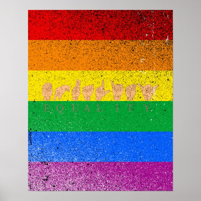 POSTER LANGUE DE SIGNE POUR L'ÉGALITÉ (Devant)