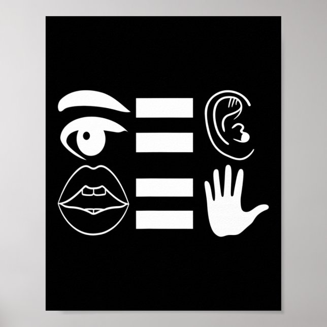 Poster Langue des signes américaine Sensibilisation des s (Devant)
