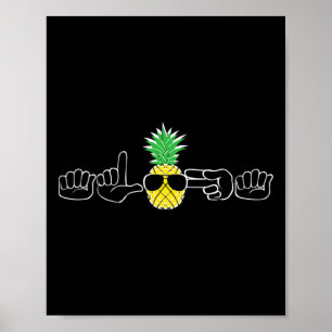 Poster Langue des signes ASL Vêtements Plage Sourds Signe