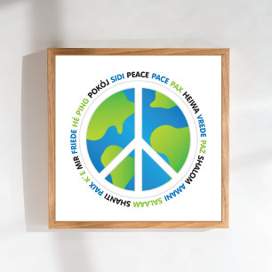 Poster Langue des signes de la paix mondiale