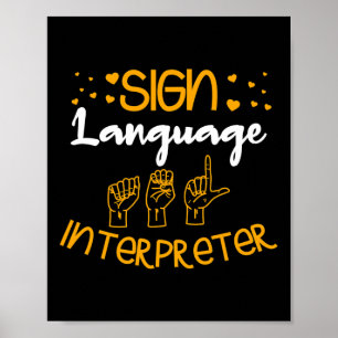 Poster Langue des signes Interprète Sourd Langue des sign