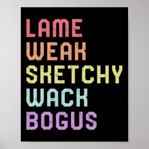Poster Langue des signes Lame Faible ASL Slang Tee Sourde