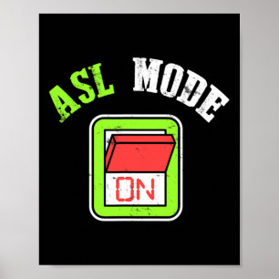 Poster Langue Des Signes Sourde Sourde Asl Im