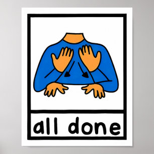 Poster Langue des signes Tout est fait Orthophonie Aac Sp