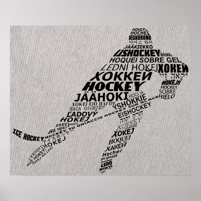 Poster Langues de hockey sur glace (Devant)
