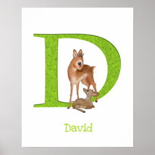 Poster L'animal ABC D est destiné à l'impression dik-dik