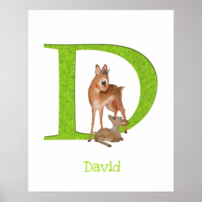 Poster L'animal ABC D est destiné à l'impression dik-dik (Devant)