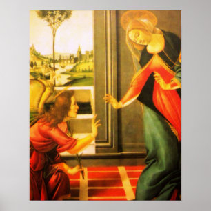 Poster L'Annonciation Vierge Marie et Archange Gabriel