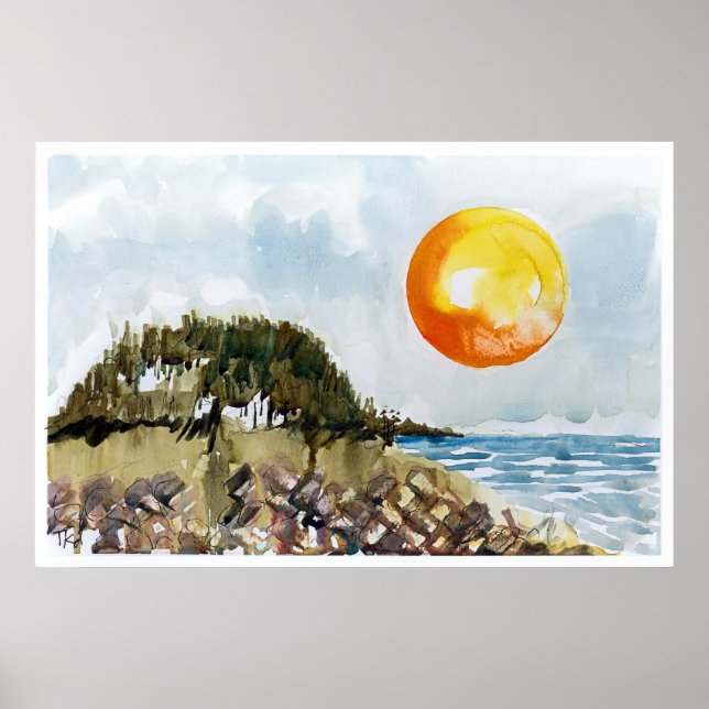 Poster L'anse de surfer (Devant)