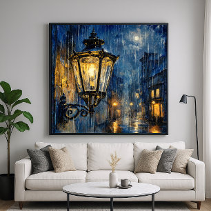 Poster Lanterne Trempée - Style Impressionniste Pastel