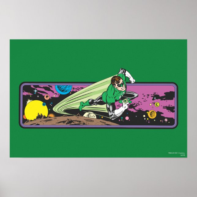 Poster Lanterne verte dans l'espace (Devant)