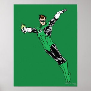Poster Lanterne verte volée vers le haut