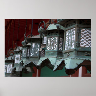 Poster Lanternes métalliques japonaises