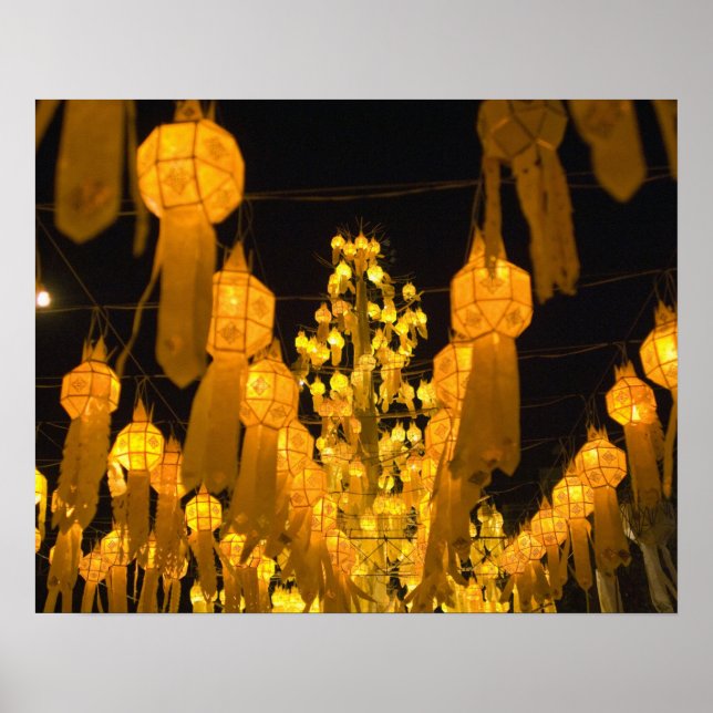 Poster Lanternes pour la fête de Loi Krathong. (Devant)