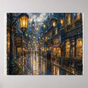 Poster Lanternes sous la pluie, Planche RH-WC-005