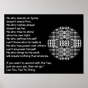 Poster Lao Tseu inspiré citation de l'affiche de mandala