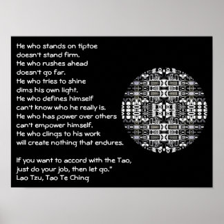 Poster Lao Tseu inspiré citation de l'affiche de mandala